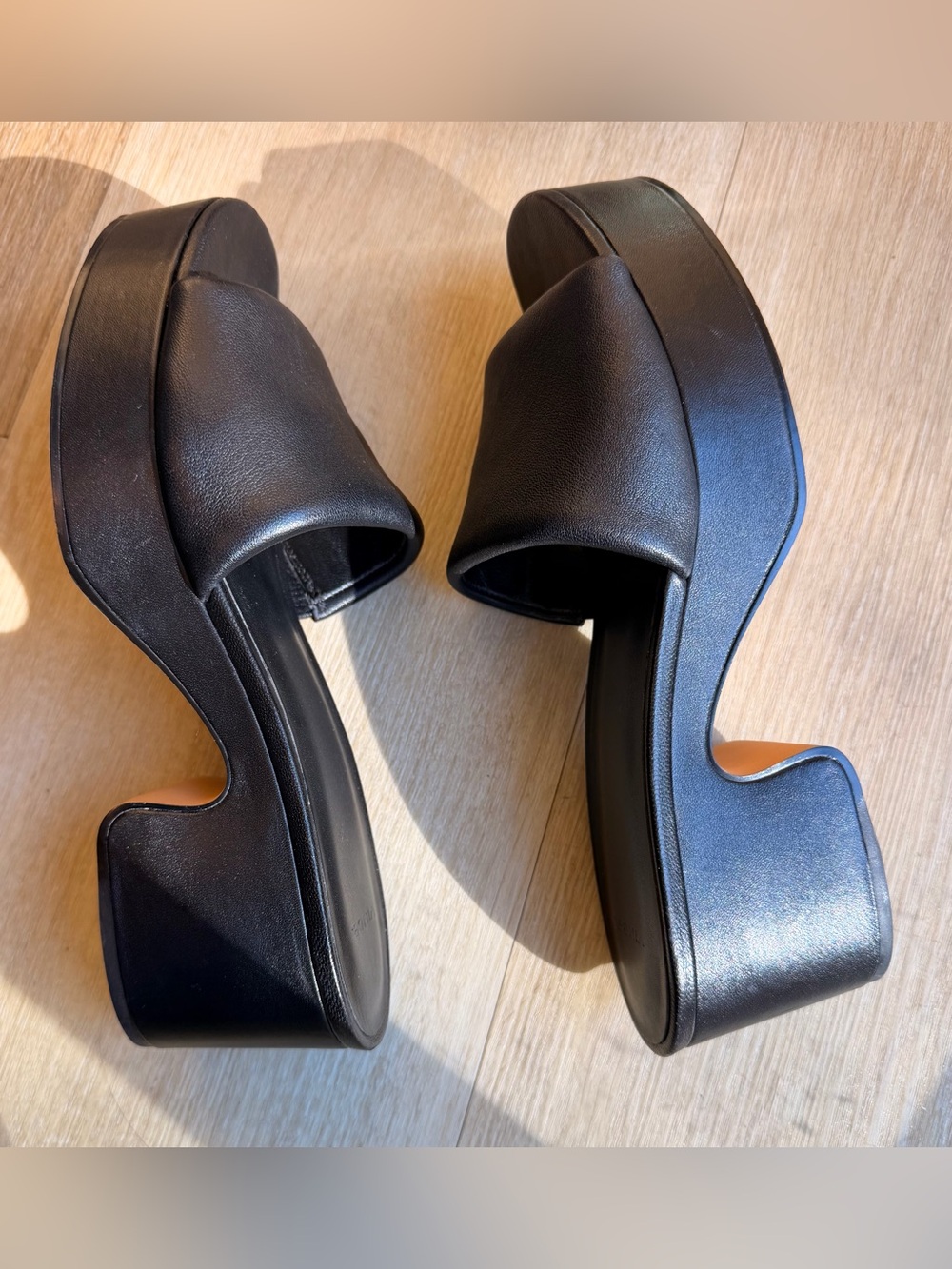 Vince Margo Sandal Black Platform Slide Heels for Women size 9.5 - Picture 4 of 8